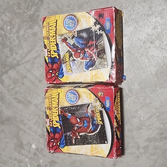 Spiderman Puzzle 100 Pieces Spider Sense Marvel Universe  2pcs - Picture 1 of 2